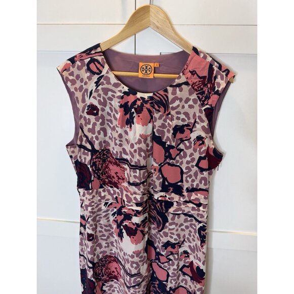 Tory Burch 100% Silk Dress Slip, Floral Animal Print Size 12 - Picture 2 of 6